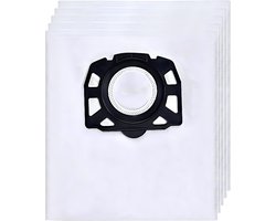 5x Stofzuigerzakken geschikt voor Karcher WD2 Plus, WD3 (Battery), KWD1, KWD2, KWD3, WD3.200 - WD3.800 M - stofzuigzak stofzakken