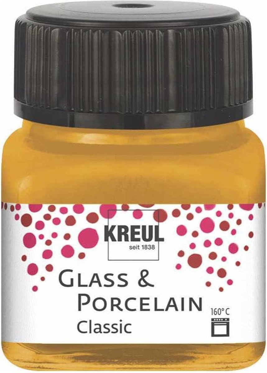 Glasverf - Porseleinverf - Metallic Goud - Classic - Glazuur look - Kreul - 20 ml