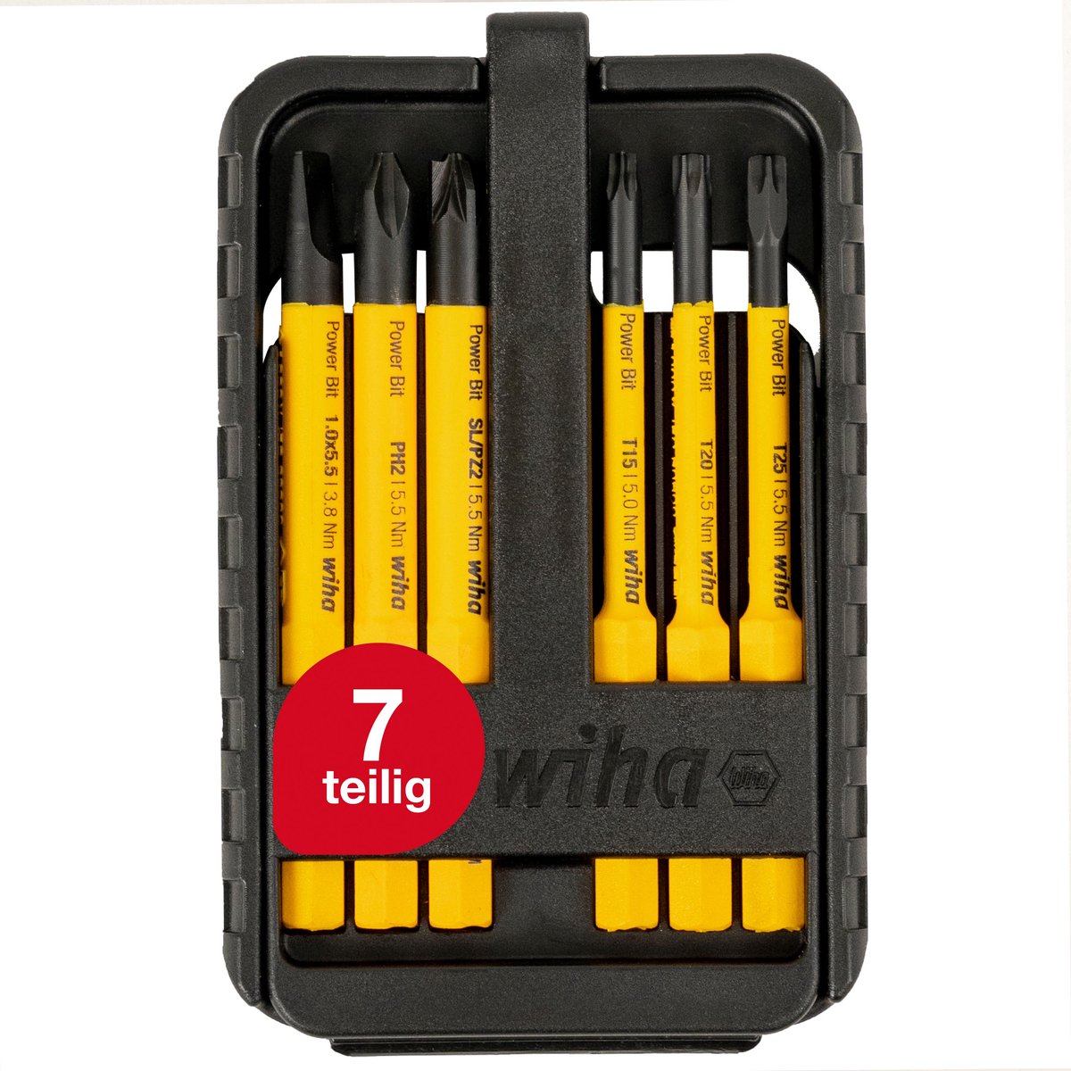 Wiha SlimBit TORX Electric Bit Set, 7 Pieces, Includes SlimBit Box (43153