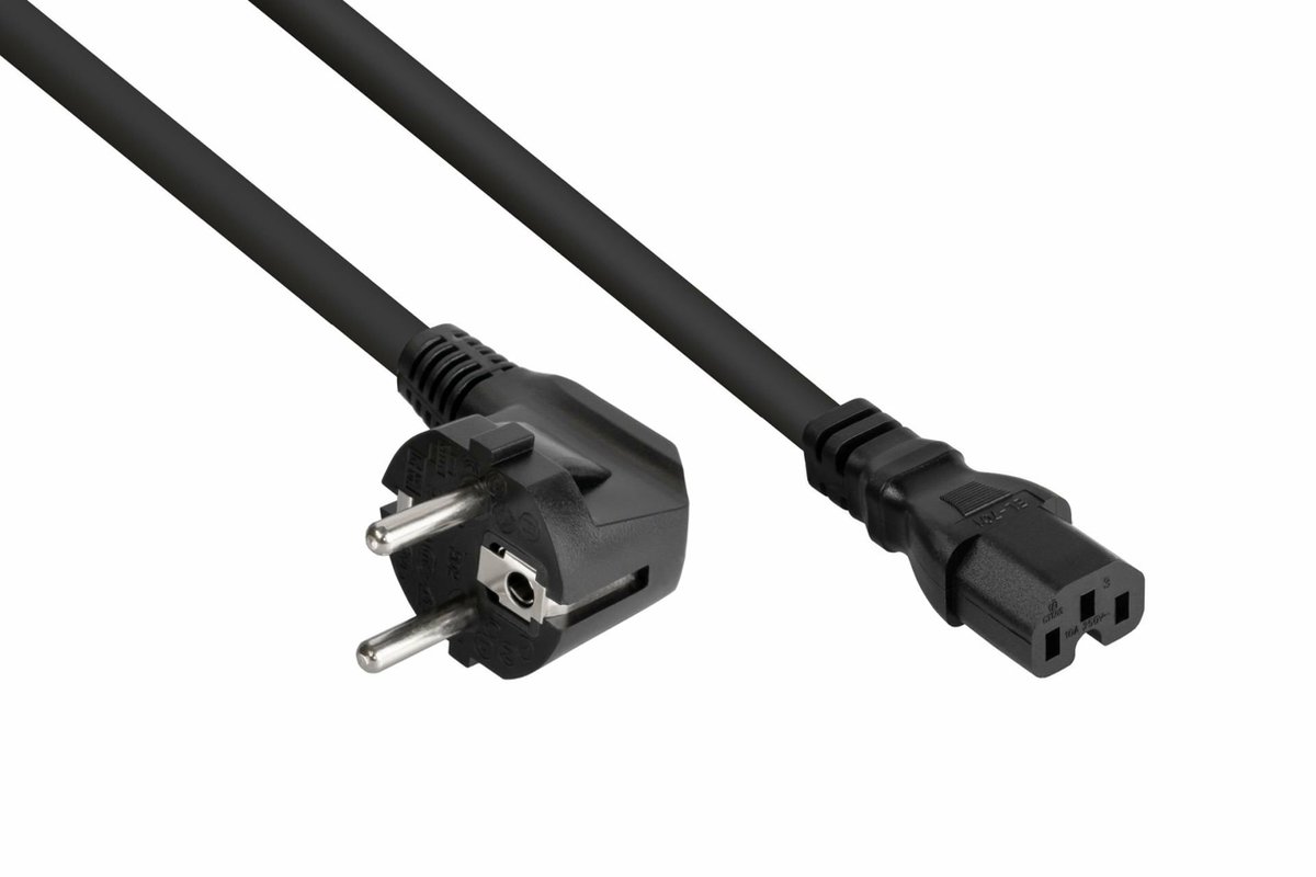 Kabelmeister SK0150-S030 electriciteitssnoer Zwart 3 m Netstekker type E+F IEC C15