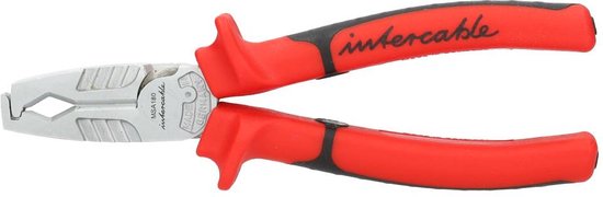 Intercable MSA180 multifunctionele striptang met rode handvatten en ergonomische grip.