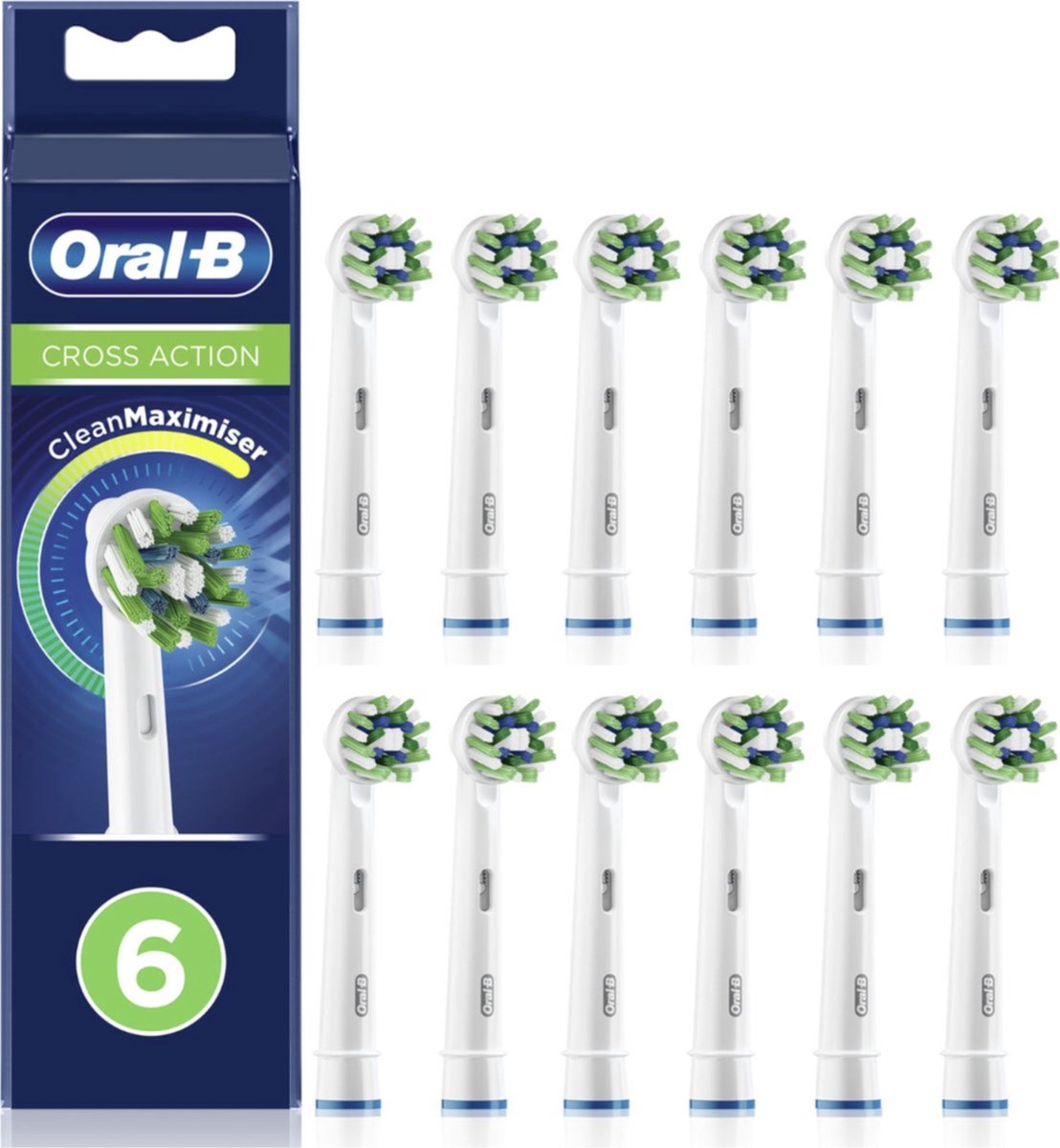 Bol.com Oral-B Pro Cross Action - Opzetborstels - Met CleanMaximiser Technologie - 12 Stuks aanbieding