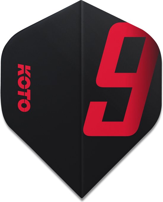 KOTO 9 Edition Metallic NO2 Black & Red - Dart Flights van KOTO — afbeelding 2