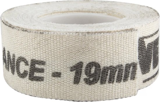 Foto: Velox velgtape 19 mm 2 1 meter katoen wit per rol