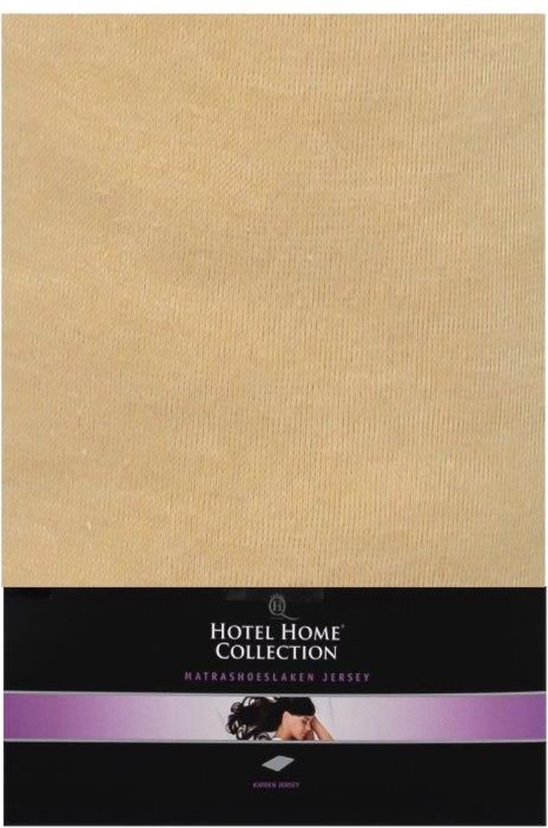 Zydante Jersey Hoeslaken – Hotel Home Collection - Zacht en Comfortabel – Rekbaar Hoeslaken – Hotelkwaliteit – Elastische Rand – Voor Matras, Boxspring en Waterbed - Zand / 200x200