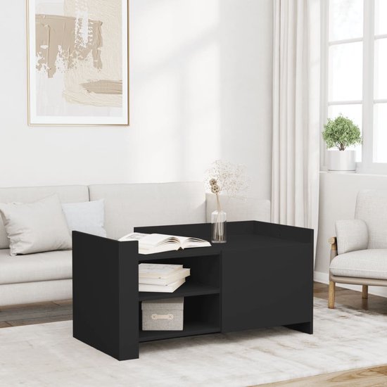 vidaXL Salontafel 100 x 50 x 50 cm en bois traité noir - Table basse - Tables basses - Table d'appoint - Table de canapé