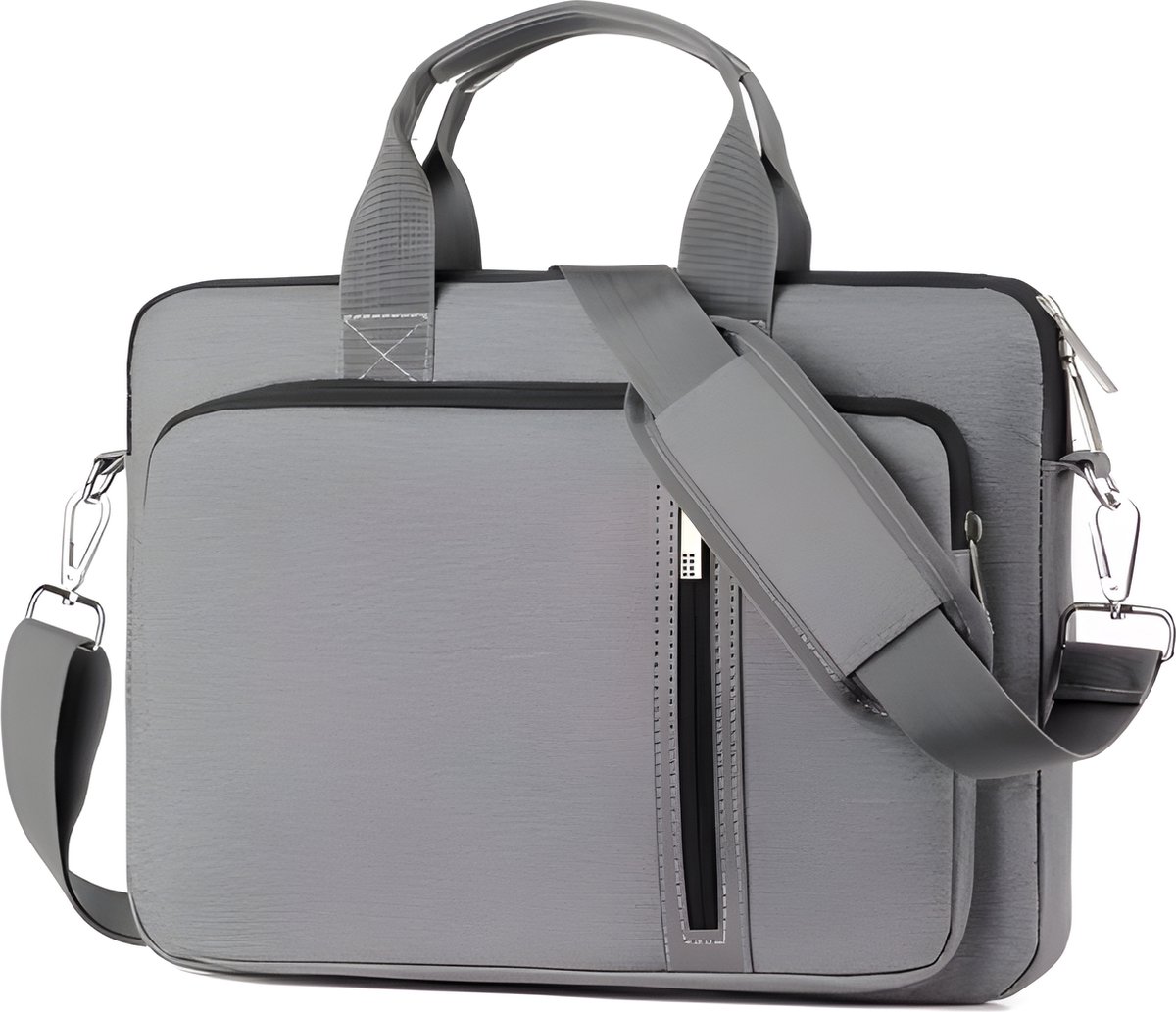 Avoir Avoir® Multifunctionele Laptoptas 17-17.3 inch - Heren en Dames - Schouder- en Handtas met Schokbestendige Bescherming-Laptoptas voor op reis- Grijs