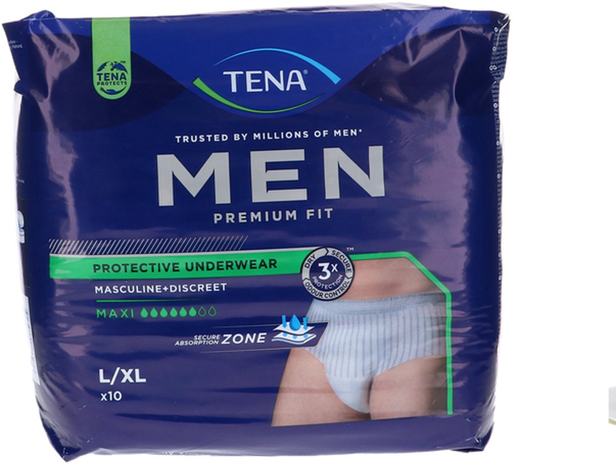 TENA Men Premium Fit Underwear Level 4 Large/X-Large - 1 x 10 stuks