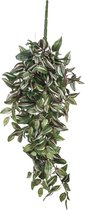 Mica Decorations Kunstplant Tradescantia vaderplant - groen - L80 x B30 x H15 cm - hangplant - Kunstplanten/nepplanten