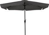 Bol.com CUHOC Parasol met Volanten - Grijze Parasol - Parasol Stokparasol - 3m Parasol - Parasol met Molen - 6 Hoekige Parasol -... aanbieding