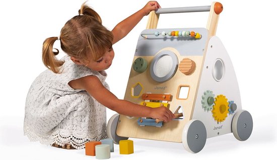 Janod Sweet Cocoon - Multi-Activiteiten Loopwagen - Geschikt Om De Eerste Stapjes Mee Te Zetten - Bevat 9 Activiteiten - Geschikt Vanaf 12 Maanden van Janod — afbeelding 3
