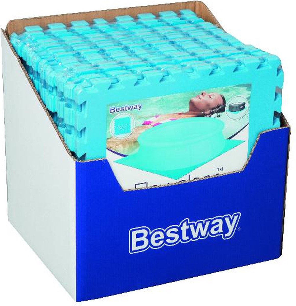 Bestway Protection de sol pour piscine 50x50cm 4mm d'épaisseur