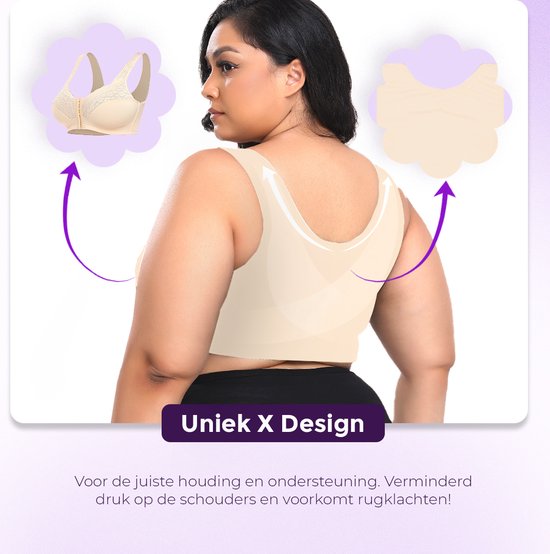 BH Push up femme fermeture devant - BH avec armatures - Taille M - Beige - BH Comfort - soutien-gorge post-opératoire - BH sans armatures - BH rembourré - BH -gorge invisible - Soutien- BH de maintien - Soutien-gorge femme