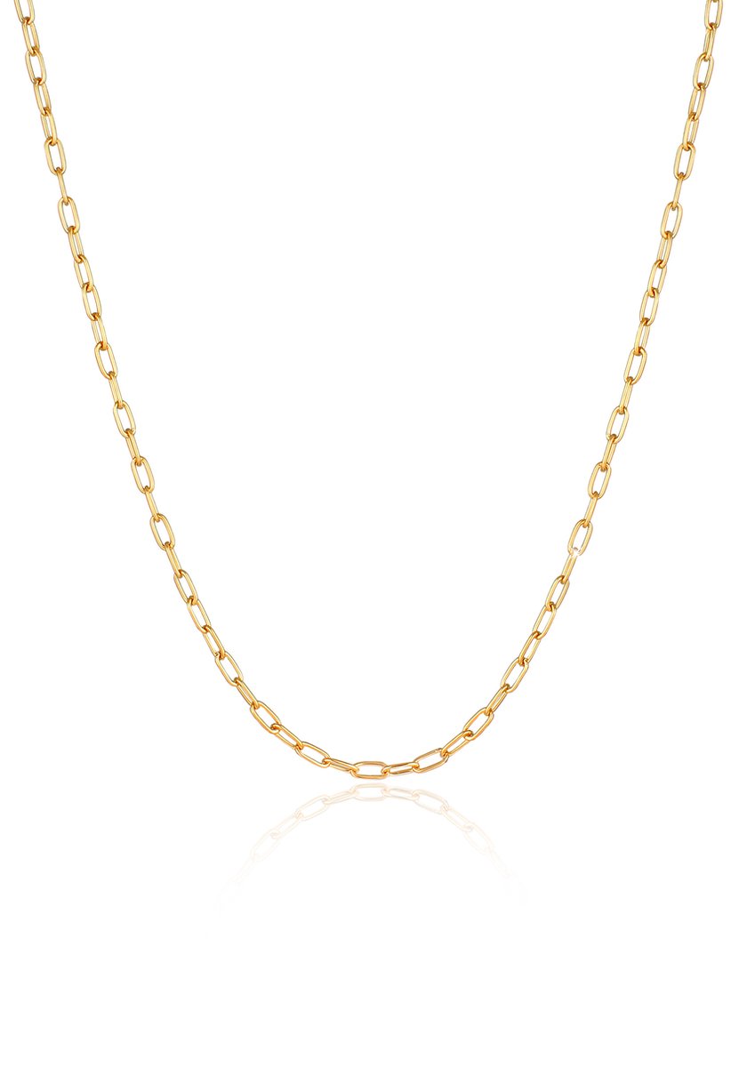 KUZZOI - Halsketting - Herren Gliederkette Oval Basic Fein 925 Silber - Heren