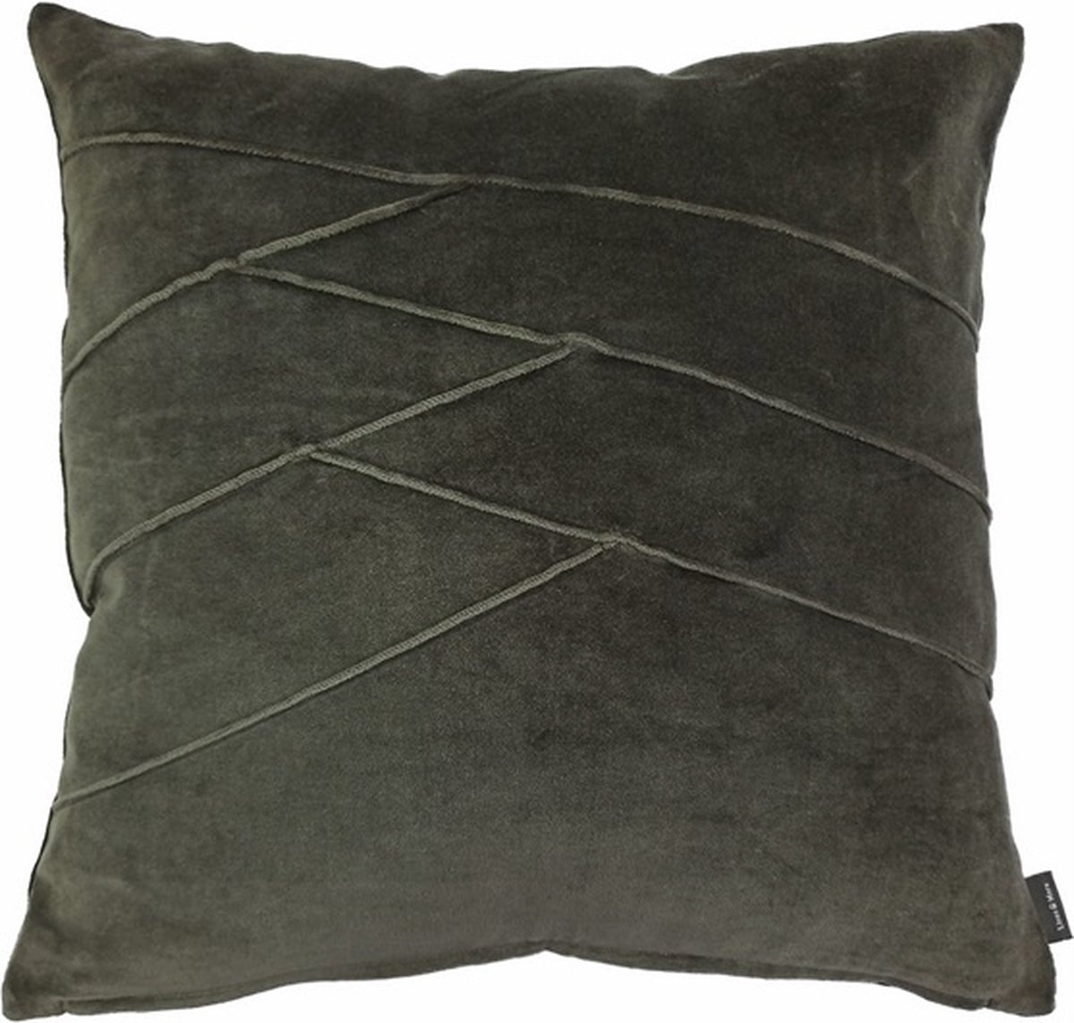 Linen & More Uneven Pintuck Bruin Kussen | 45 X 45 | Sierkussen Voor Woonkamer Of Slaapkamer