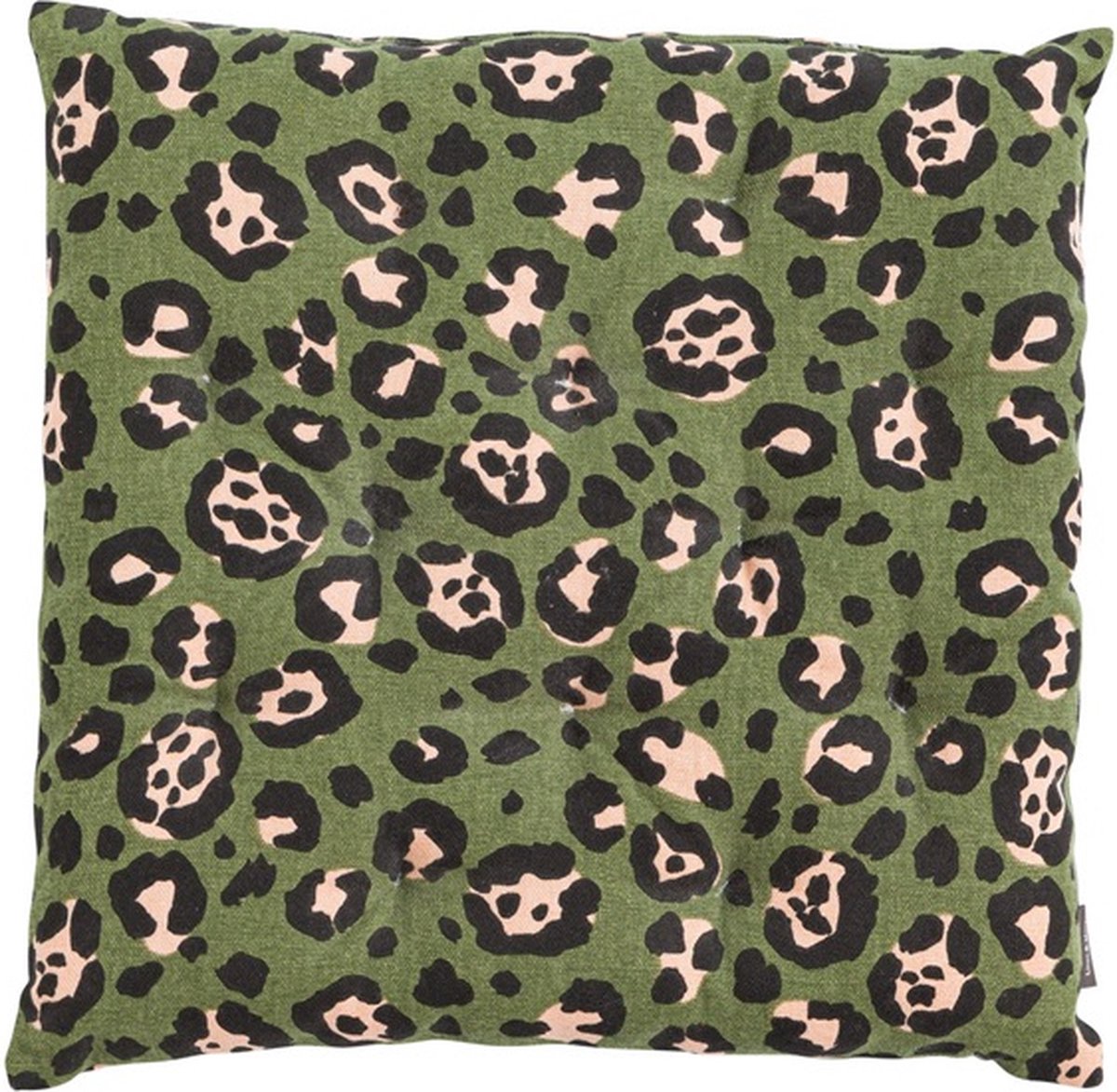 Linen & More Panther Print Mattress | 40 X 40 | Sierkussen Voor Woonkamer Of Slaapkamer Groen