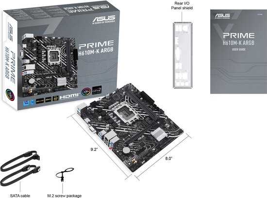 ASUS PRIME H610M-K ARGB H610 LGA 1700 micro ATX (3/8)
