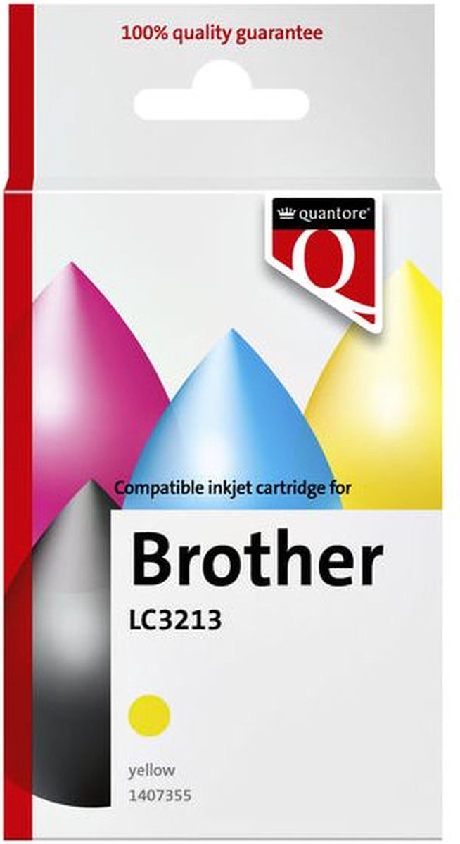Inktcartridge Quantore alternatief tbv Brother LC3213 geel | 1 stuk