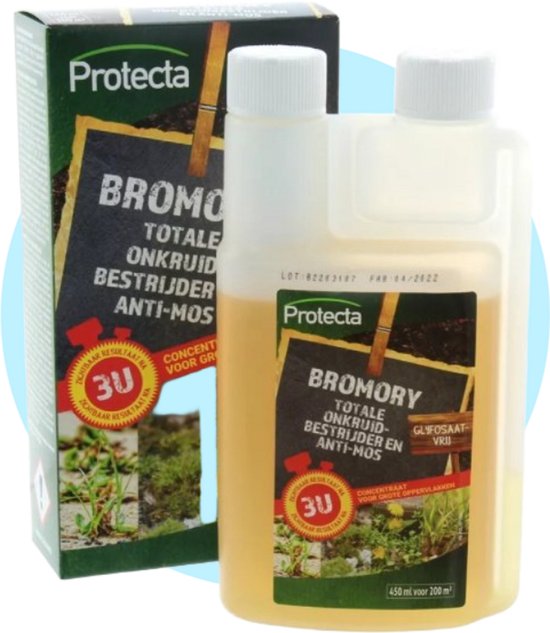 Protecta Bromory tegen onkruid (450 ml/200 m²) - Krachtige Onkruidverdelger - Met gratis cheatsheet — afbeelding 2
