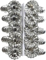 Kerstboomkaarshouders zilver kleurig