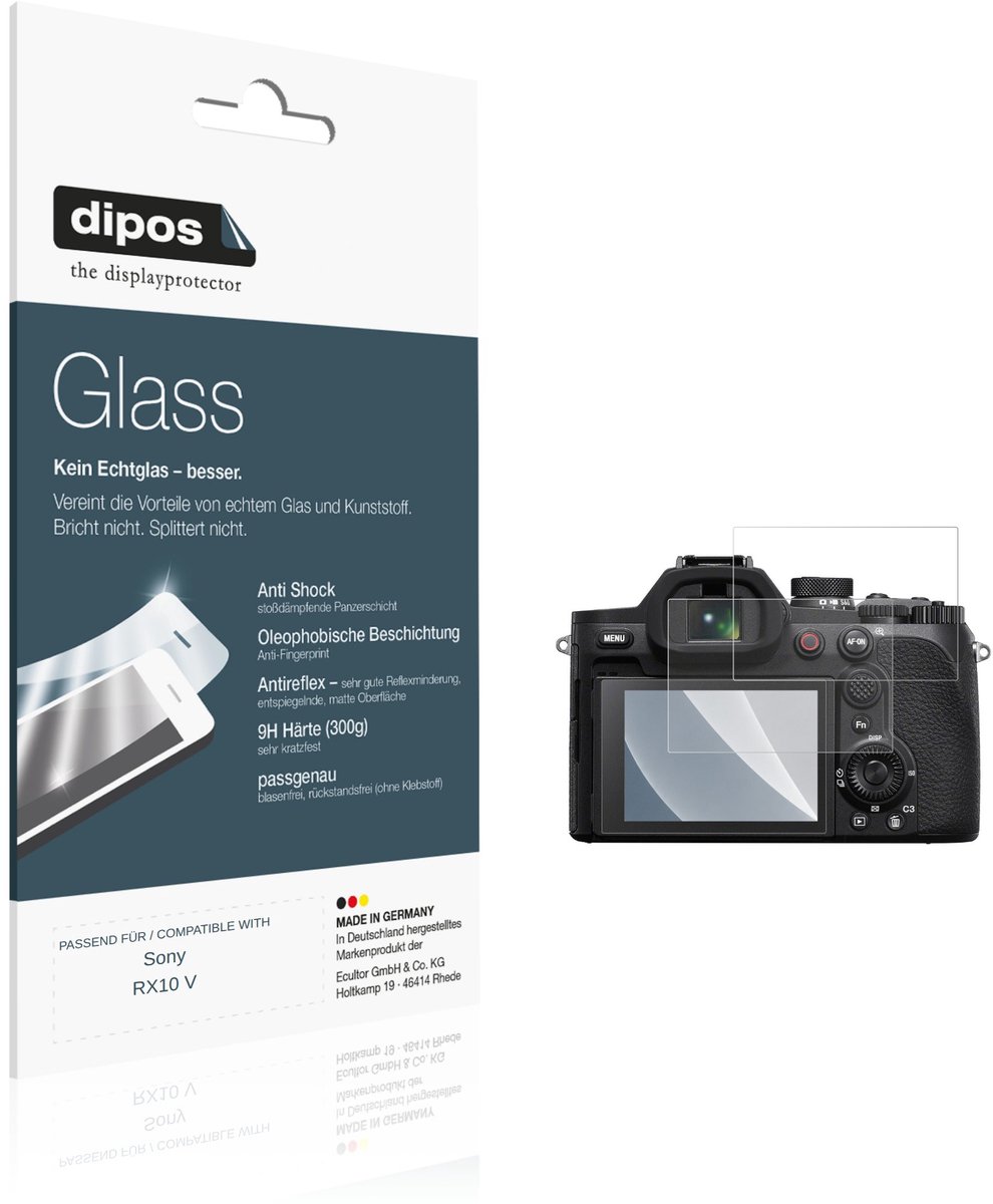 dipos – 2x Matte Pantserfolie geschikt voor Sony RX10 V | 9H Screenprotector