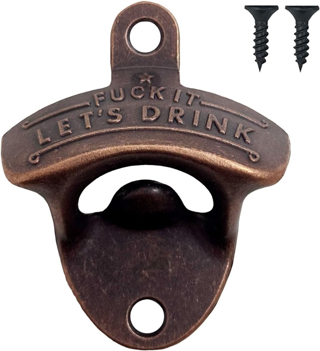 Retro Opening Tool voor Flessen - Creatieve en Praktische Flesopener van Metaal met 2-Piece Schroeven voor Makkelijk Gebruik en Decoratie