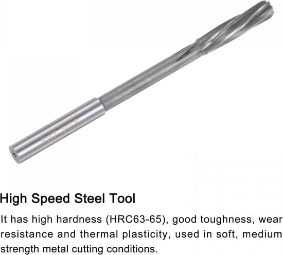 Spann Reibahle 6mm H7 HSS met Spiraal Groeven voor Draaibank en Rijstmolen Cutter, Precisie Gereedschap en Snijtechniek — afbeelding 3