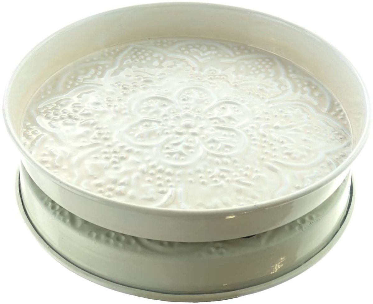 Kaemingk Decoratiebord Mandalastyle Beige Hoge Rand 23 cm
