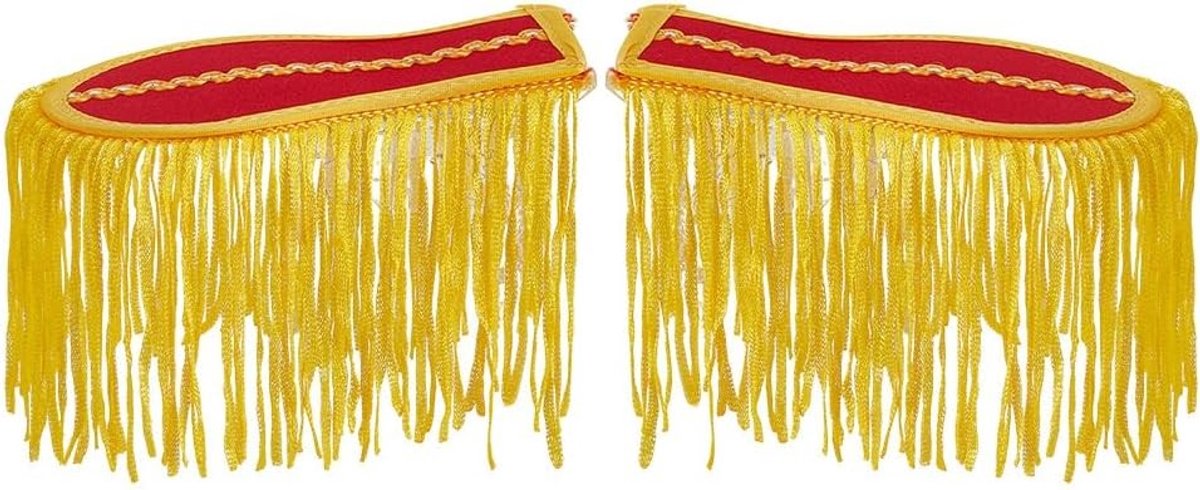 Schouderepauletten met Fringes en Pins, Afneembare Lange Tassels voor Festivals en Kostuums