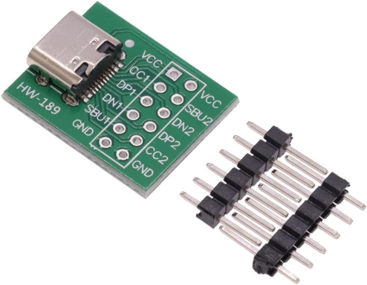 10 Stuks USB TYPE-C naar DIP PCB Connector Pinboard Testbord Solderen Female Dip Pin Header Adapter Module voor Elektronica en Prototyping