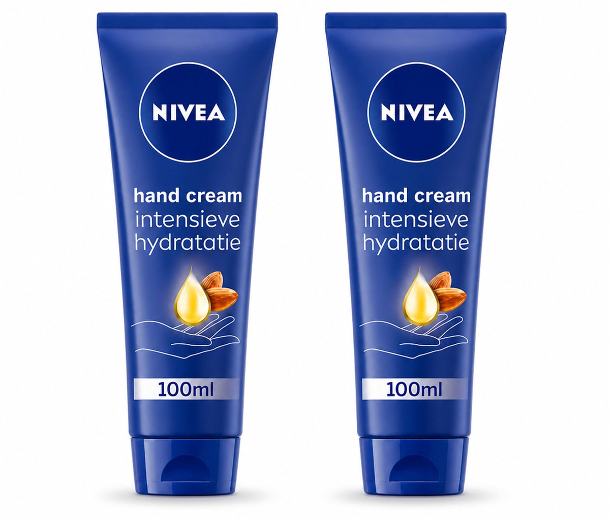 2 x NIVEA - Handcrème - Verzorgend - Intensieve Hydratatie - 100 ml - Bulkverpakking - 2 stuks