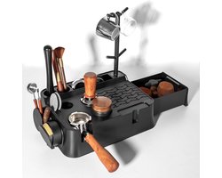 Tamper Station voor 51-58 mm Filterdragers, Barista Accessoires en Koffie Tamper Houder met Bekerhouder voor Espresso Machines