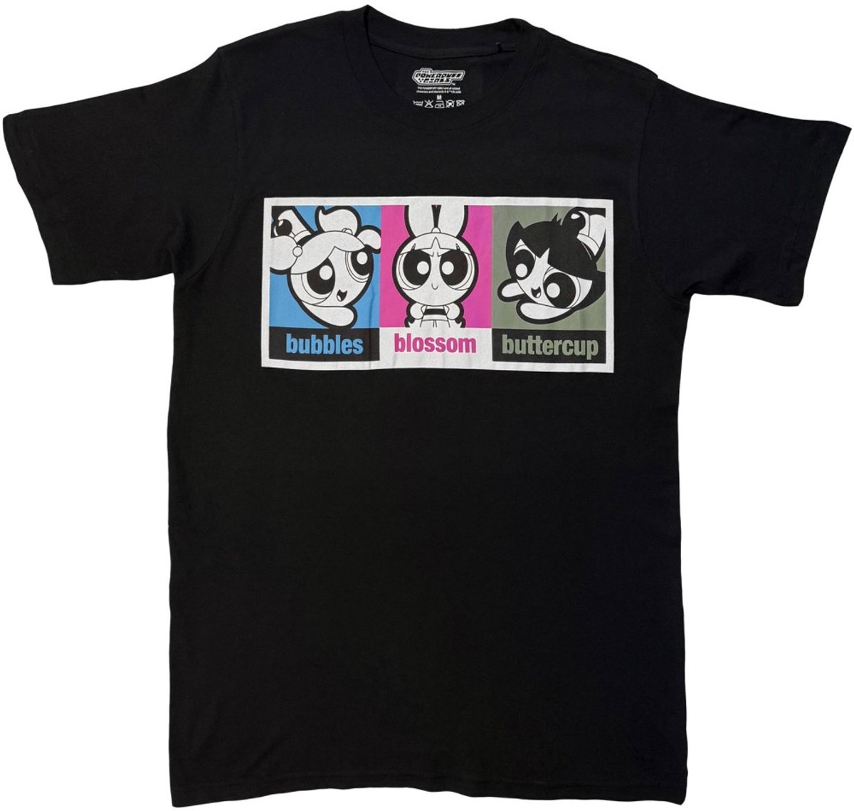 The Powerpuff Girls - Grid Heren Tshirt - L - Zwart