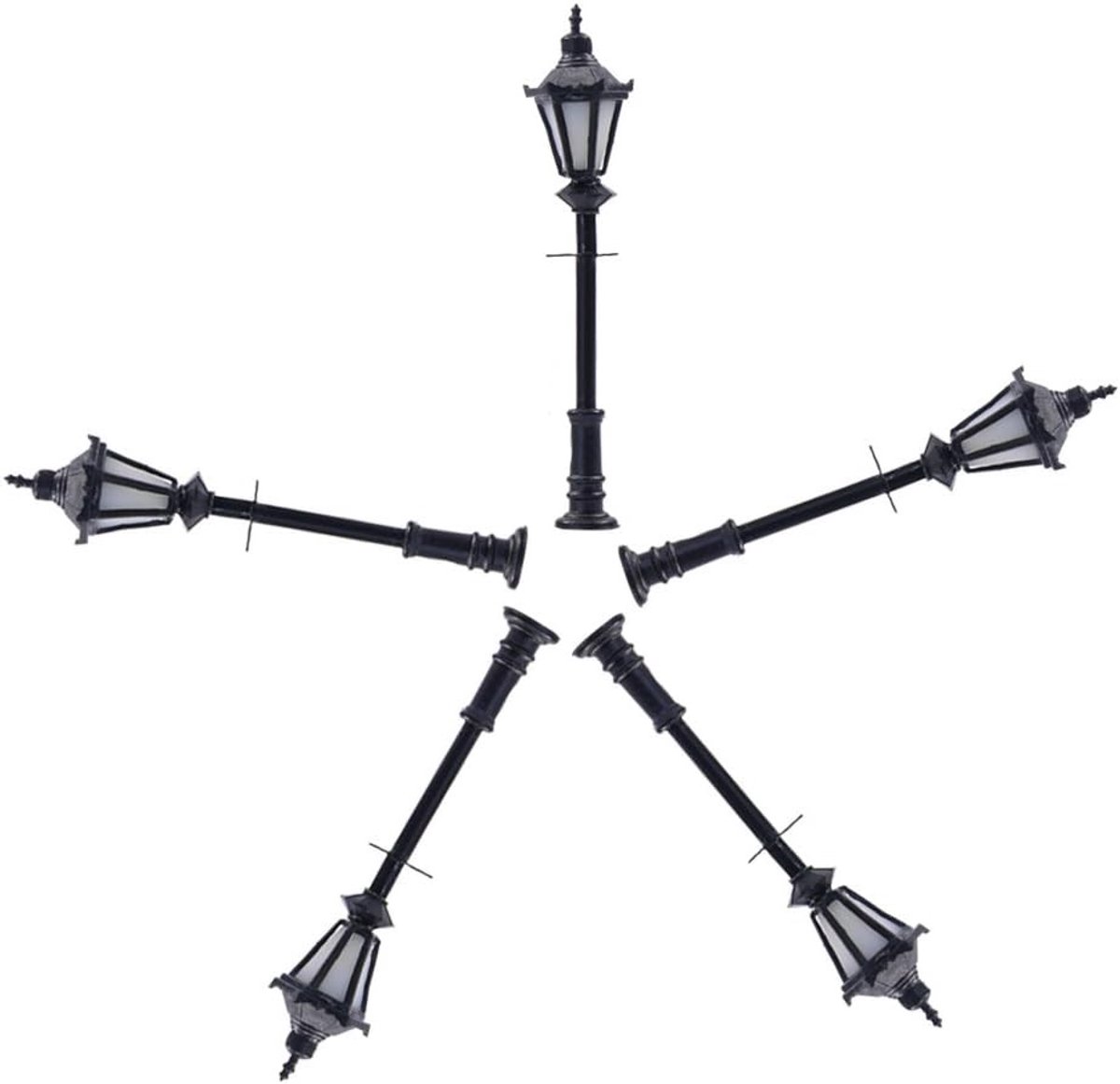 Set van 5 LED Verkeerslichten voor Modelspoor, Miniatuur Decoratie en Landschapsbouw (32mm)