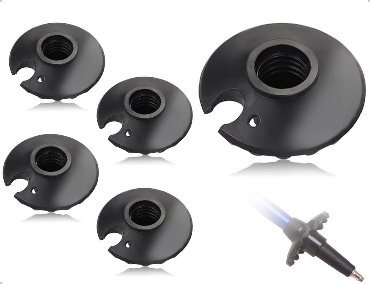 Trekking Pole Baskets Set van 4 - Geschikt voor Wandelen, Hiking, Kamperen en Fitness (Zwart)