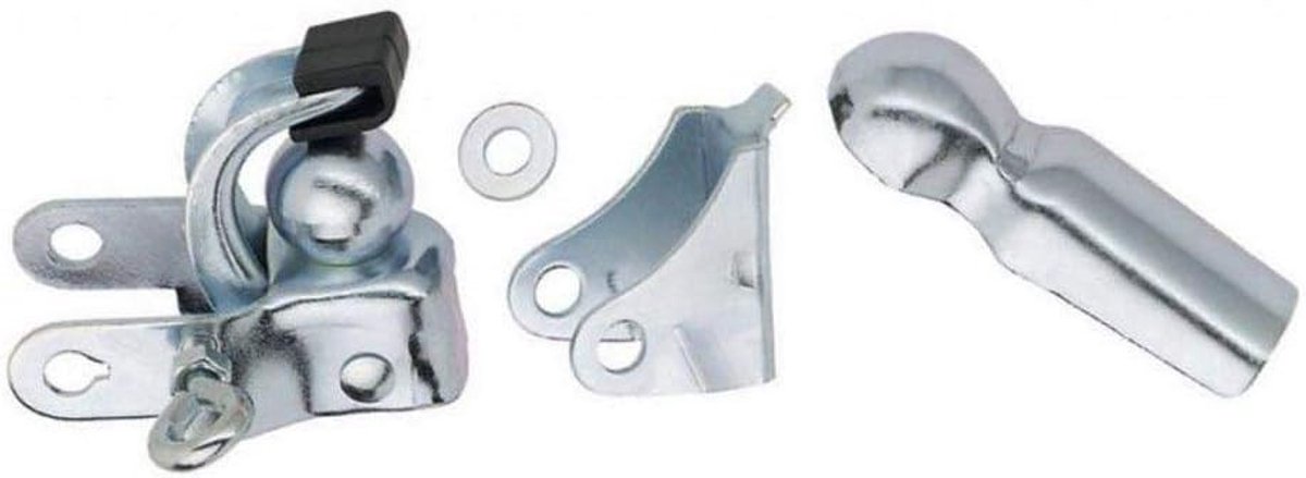 Fietskar koppeling - Zilver - Aluminium - Inclusief Steunbok - Voor Fietskar Bevestiging