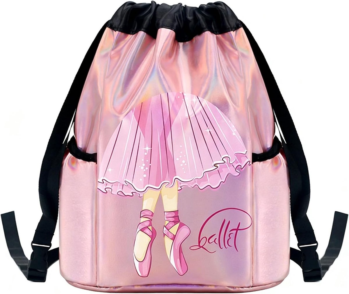 Balletdanstas - Roze - 27 x 13 x 36 cm - Waterdichte Sporttas met Schoenenvak - Voor Meisjes