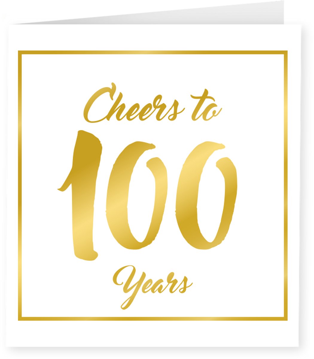 Gold white cards - 100 years
