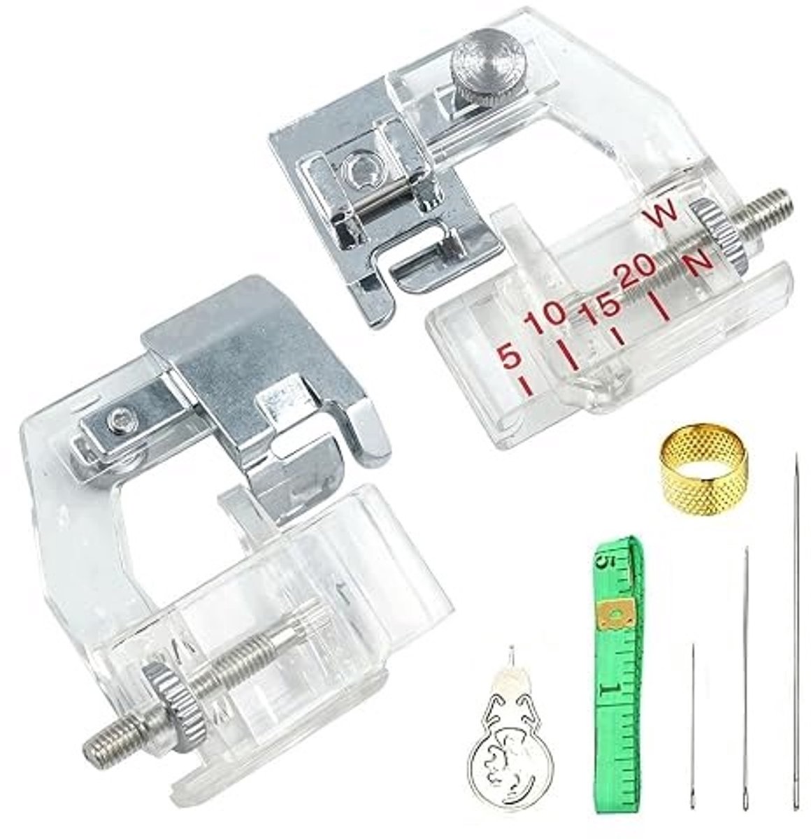 Verstelbare Naaimachine Voetjes & Meetlint Set - Voor Beginners