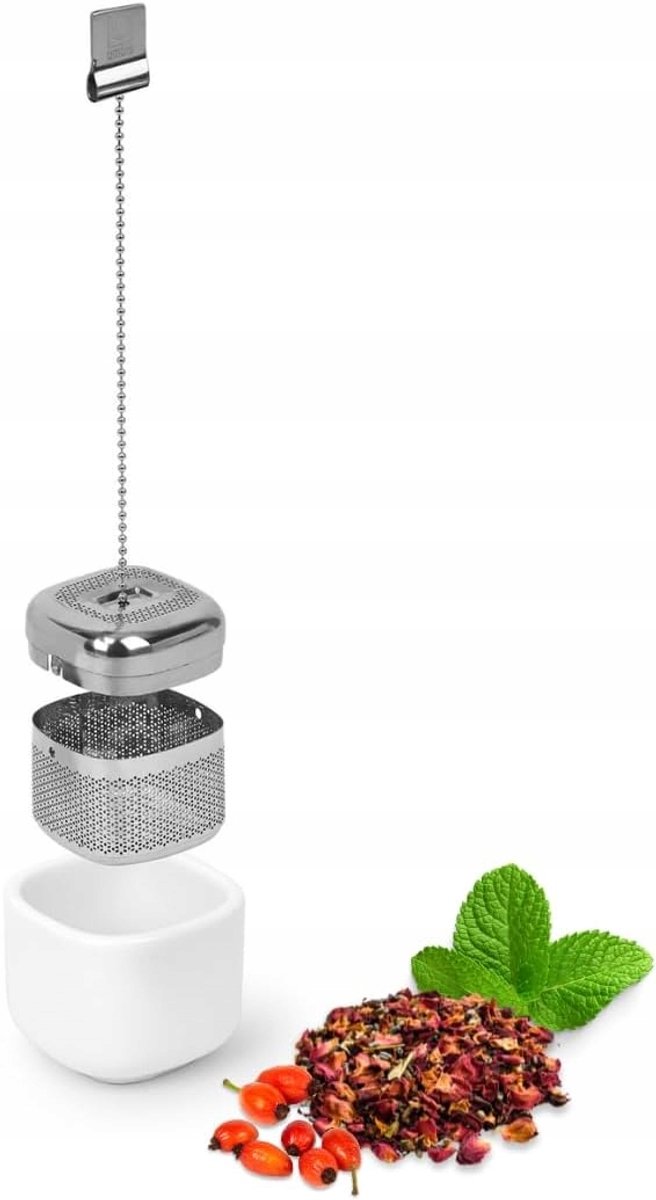 Thee Zeef RVS - Sirovormige Thee Infuser met Ketting
