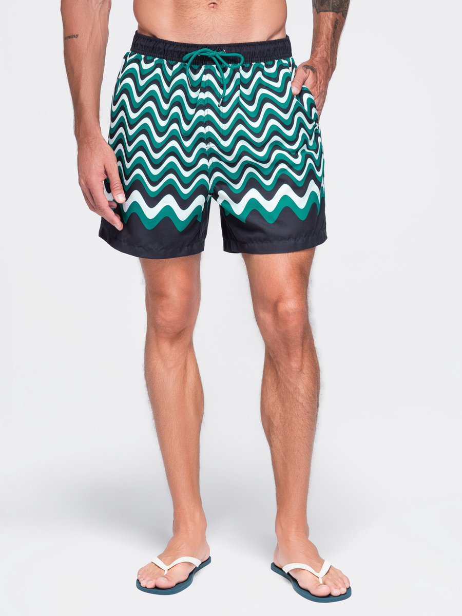 OMBRE Korte broek - Regular Fit - Printopdruk - Short Groen M/L