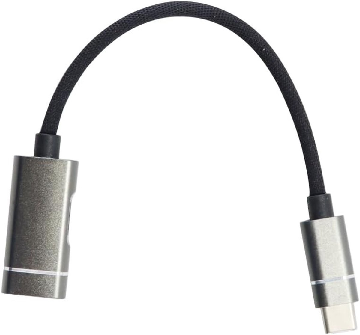 2-in-1 Type-C OTG Adapter met USB Docking Station en Multi-Port Splitter voor Snelladen en Gegevensoverdracht, USB 3.0, Geschikt voor Externe U Schijf (Grijs)