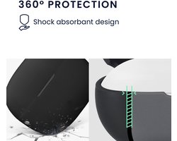 kwmobile cover voor oordopjes case - geschikt voor OnePlus Nord Buds 4 Pro - Trendy beschermhoes draadloze oordopjes in zwart
