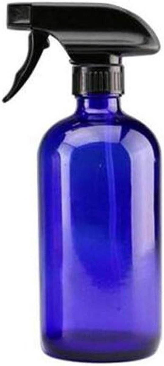 Lege 500ml Blauwe Glazen Sprayflessen voor Aromatherapie, Essentiële Olie, Planten en Schoonmaakproducten