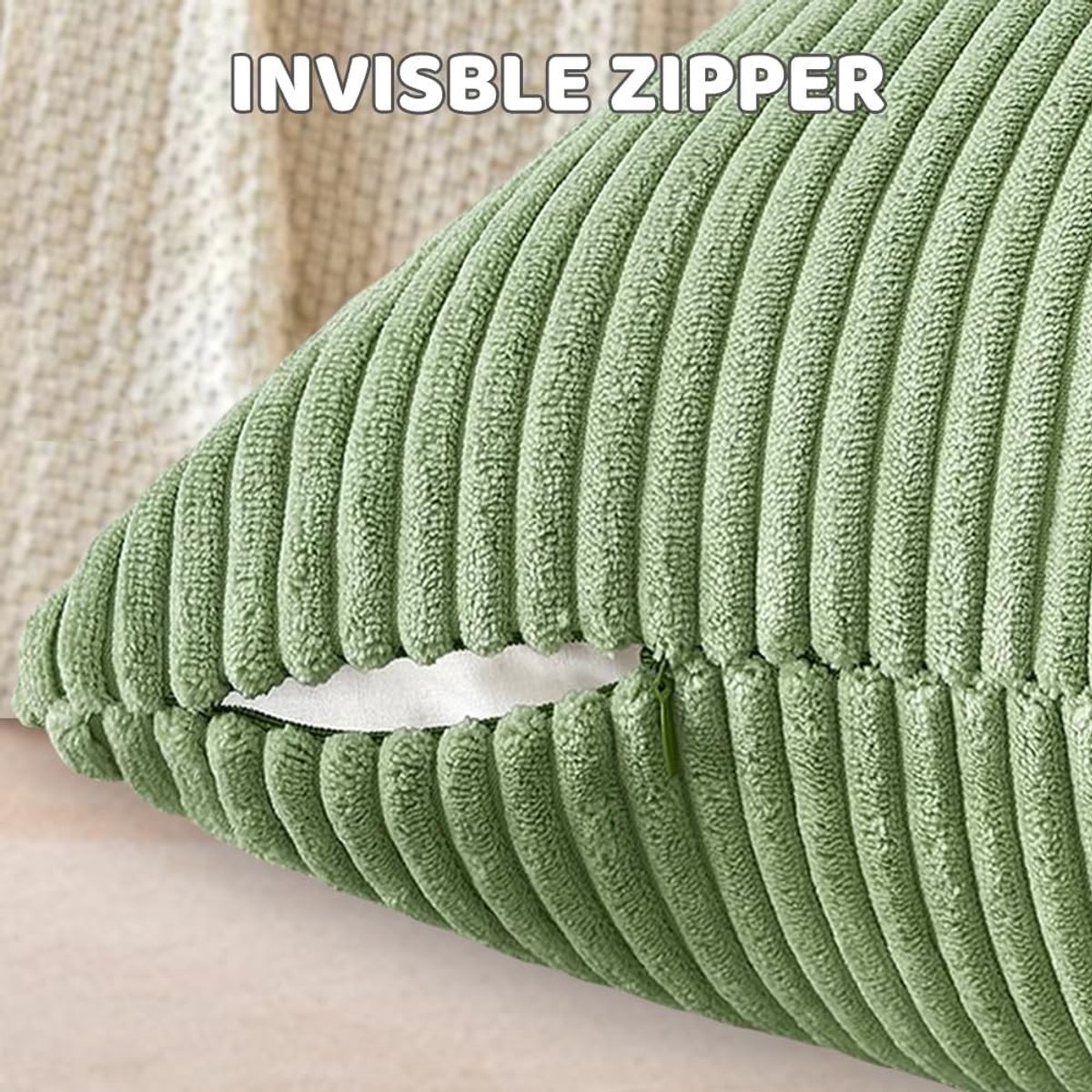 Decoratieve kussens van 40 x 40 cm in bonkergroen - Set van 2 voor een stijlvol interieur, comfortabel en trendy