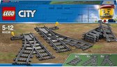 LEGO 60238 City Trains Trein Rails switch 6 Stuks Uitbreidingsset