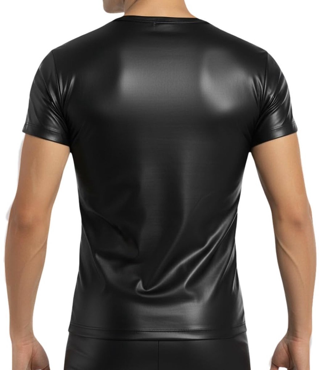 Manview Latex vergelijkbaar herenbovenstuk, Shirt Zwart, L - ShopVlot