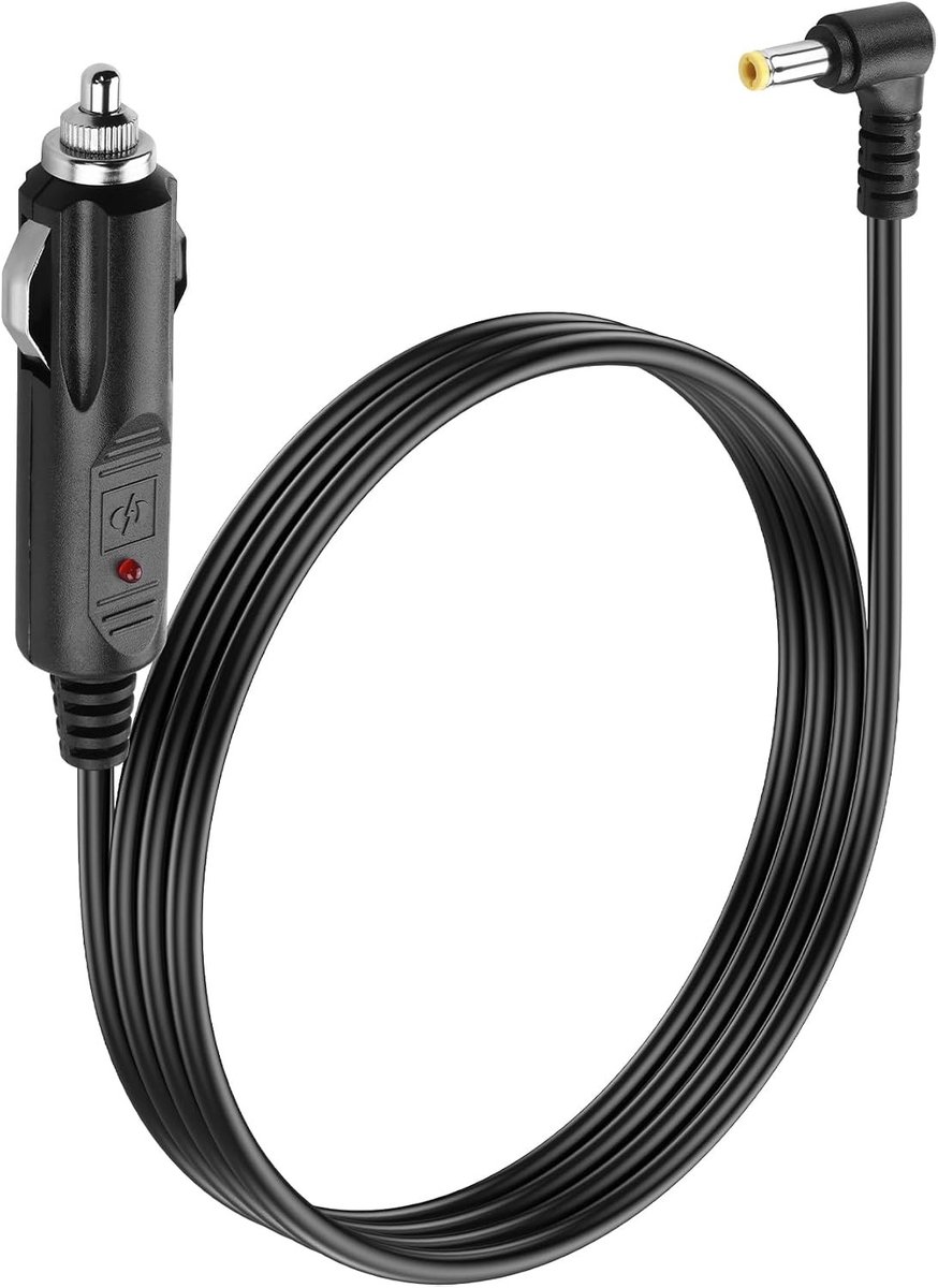 Oplaadkabel voor 12V Auto met 90 Graden Hoek, 1.5 Meter, Geschikt voor Auto's, Trucks en Zonnepanelen met 10A Fuse