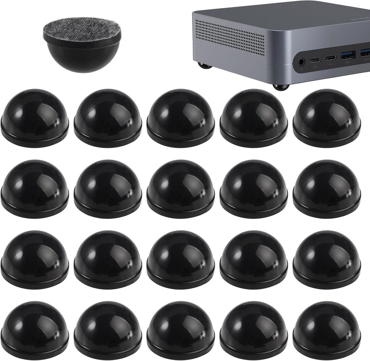 Rubberen Voetjes voor Speakers - 20 Stuks Zelfklevende Rubber Voeten voor Geluidssystemen en Audioapparatuur