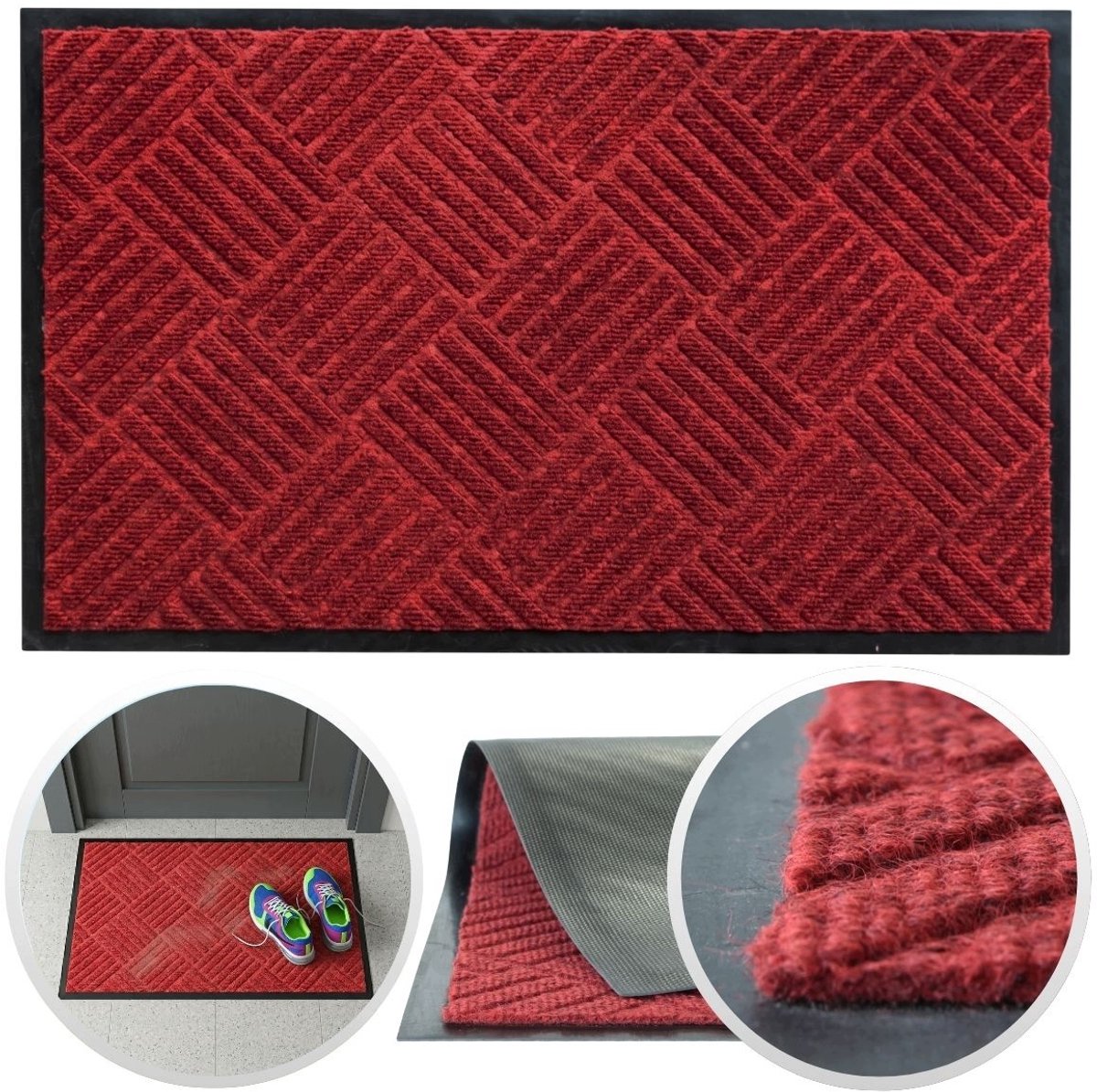 Antislip Deurmat Rubber 50x80cm - Efficiënte Vuilvanger